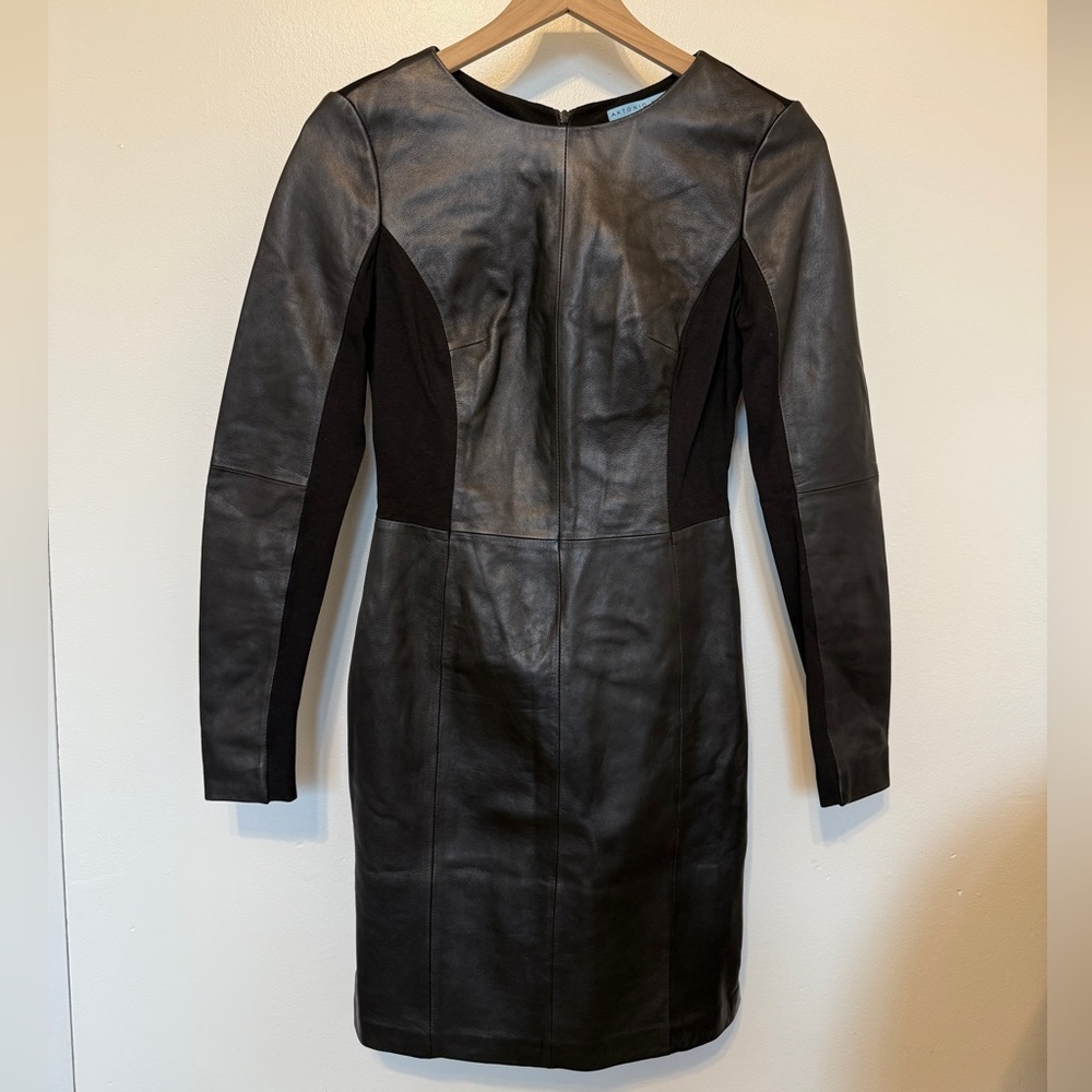 ANTONIO MELANI Black Leather Dress
